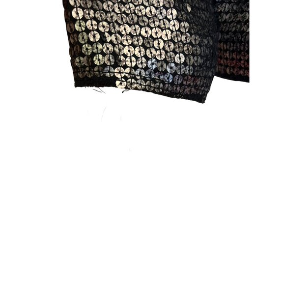 Express Sequin Long Sleeve Jacket Black & Silver Polyester/Spandex M - Picture 12 of 16